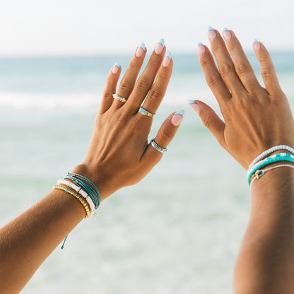 Enamel Wave Fidget Ring