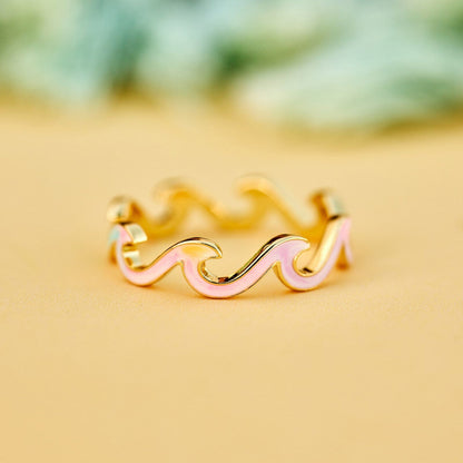 Tie Dye Enamel Wave Ring