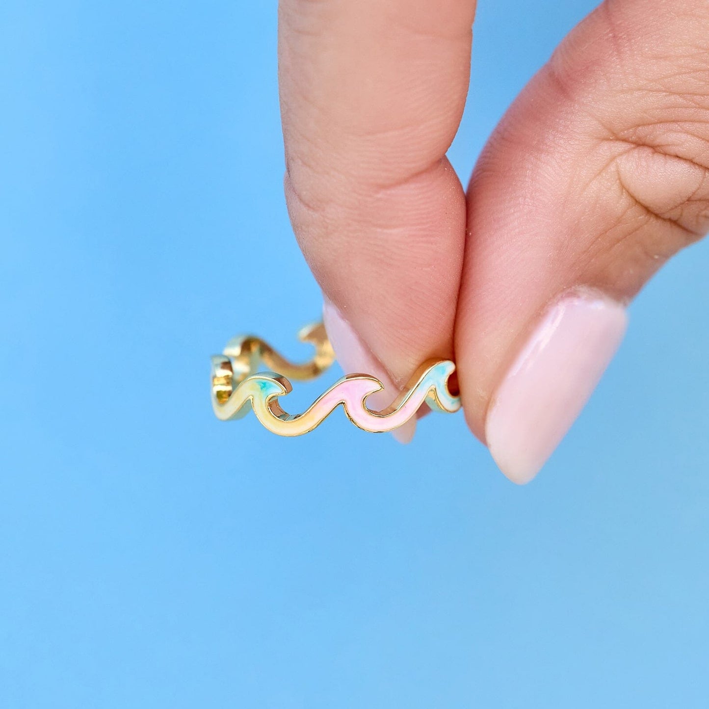 Tie Dye Enamel Wave Ring