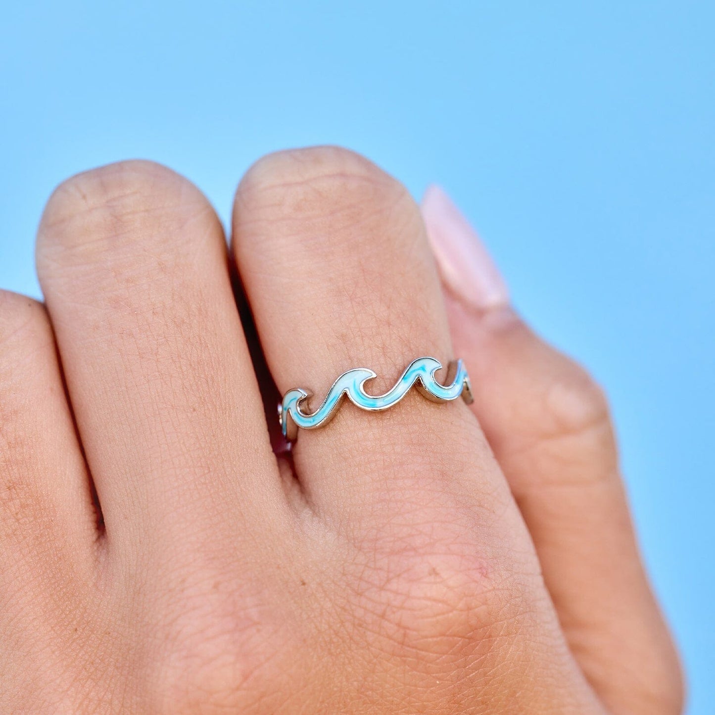 Tie Dye Enamel Wave Ring