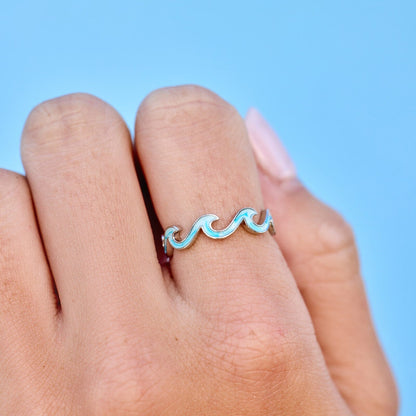 Tie Dye Enamel Wave Ring