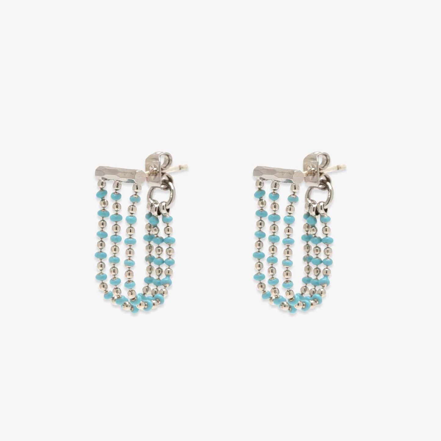 Dainty Enamel Chain Wrap Earrings