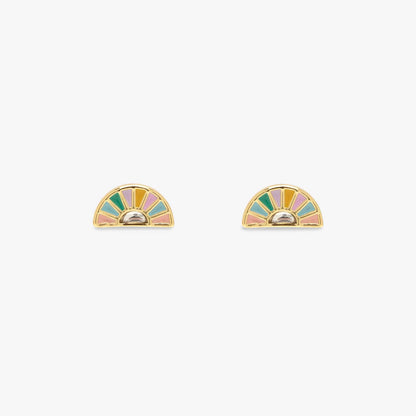 Sunset Striped Stud Earrings