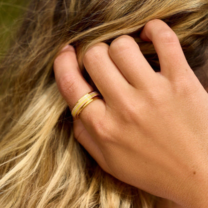 Mental Health Pastel Stripe Fidget Ring