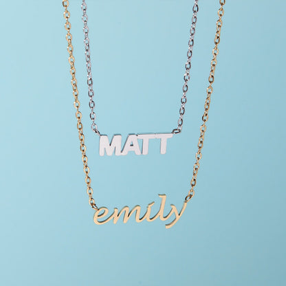 Block Letter Necklace